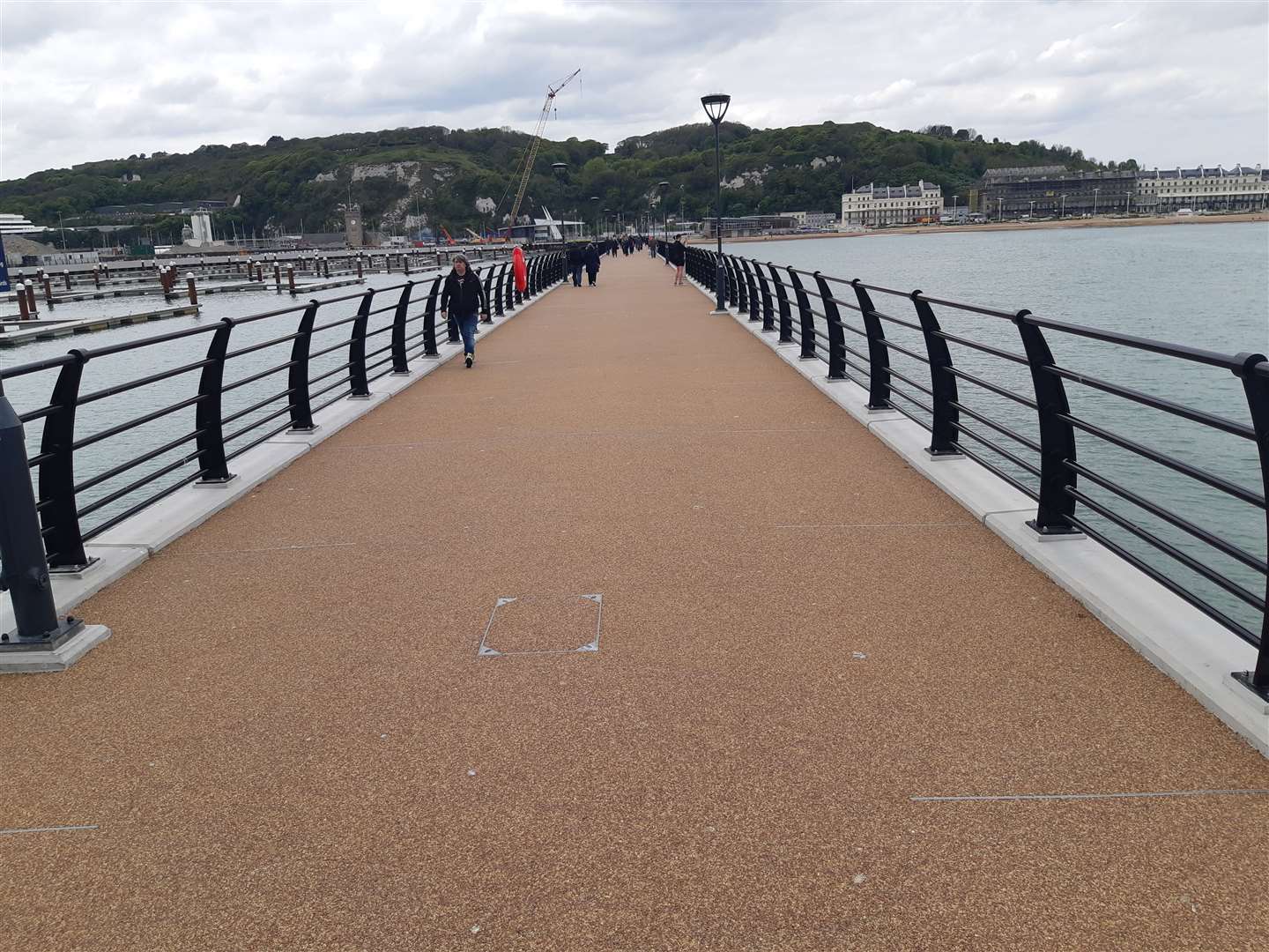 A view of the land at Dover from the new pier