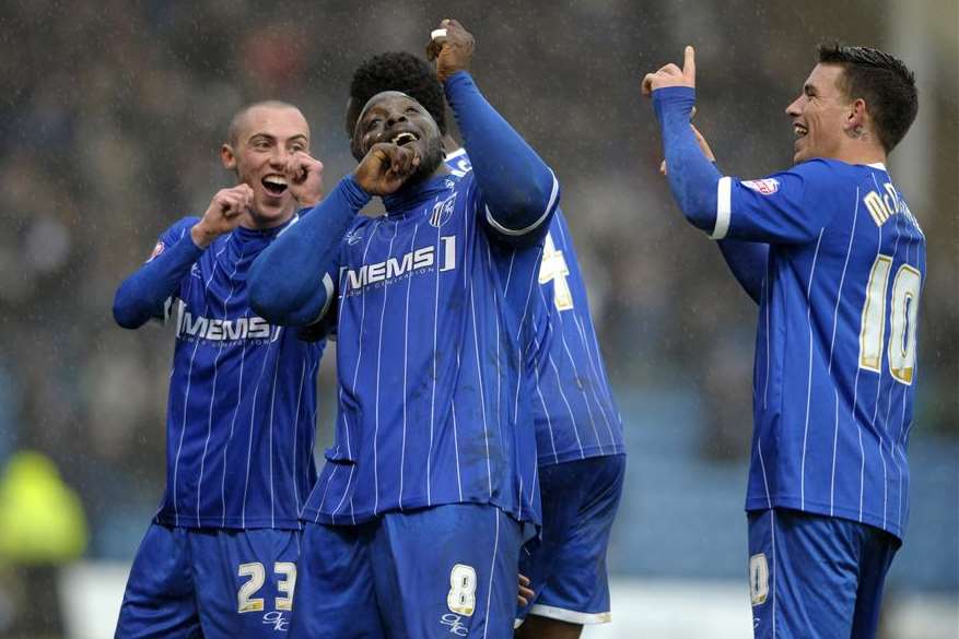 Gills celebrate a goal in an exciting 3-2 win over Port Vale last season Picture: Barry Goodwin