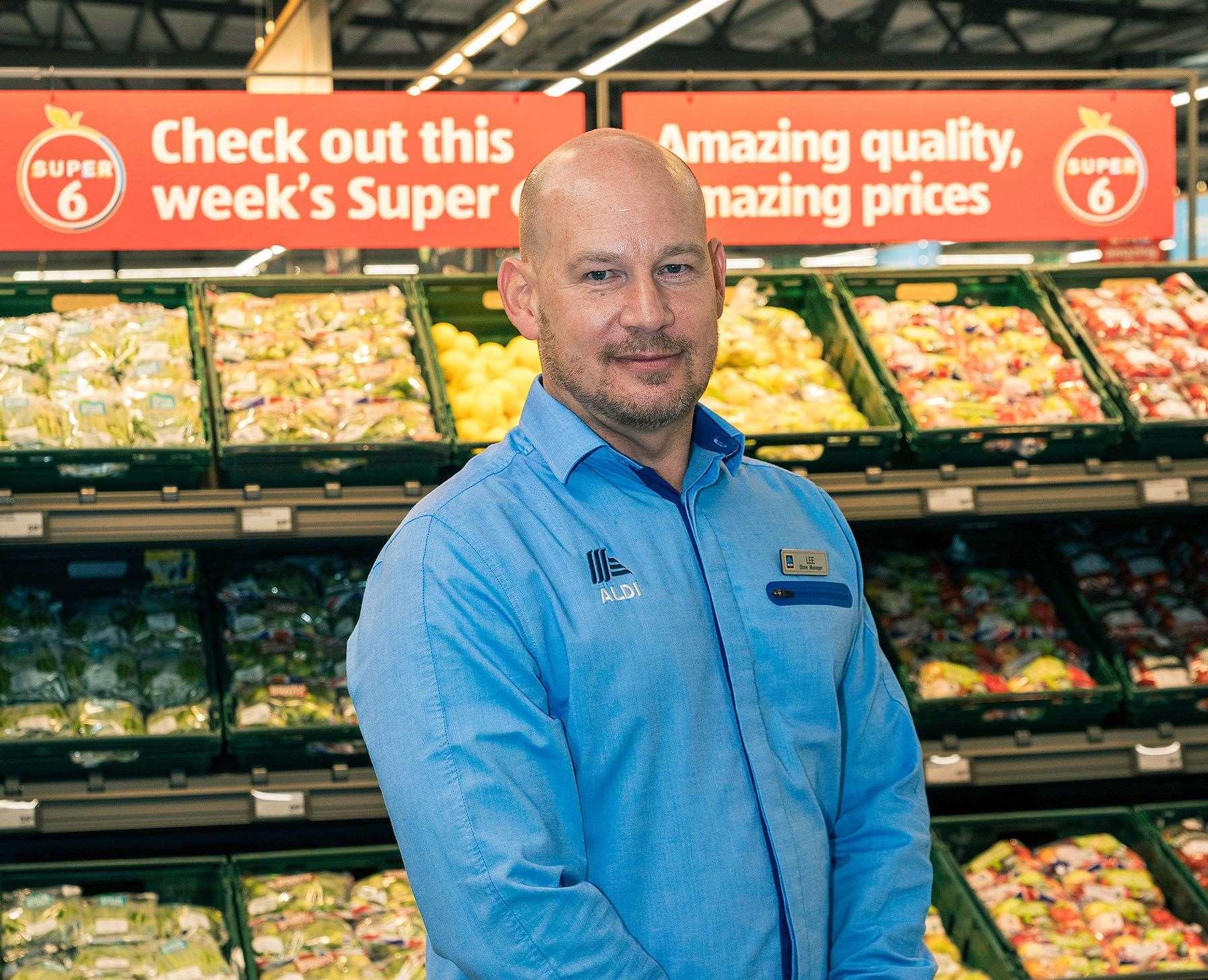 Kings Hill Aldi store manager Lee Cowell. Picture: McCann