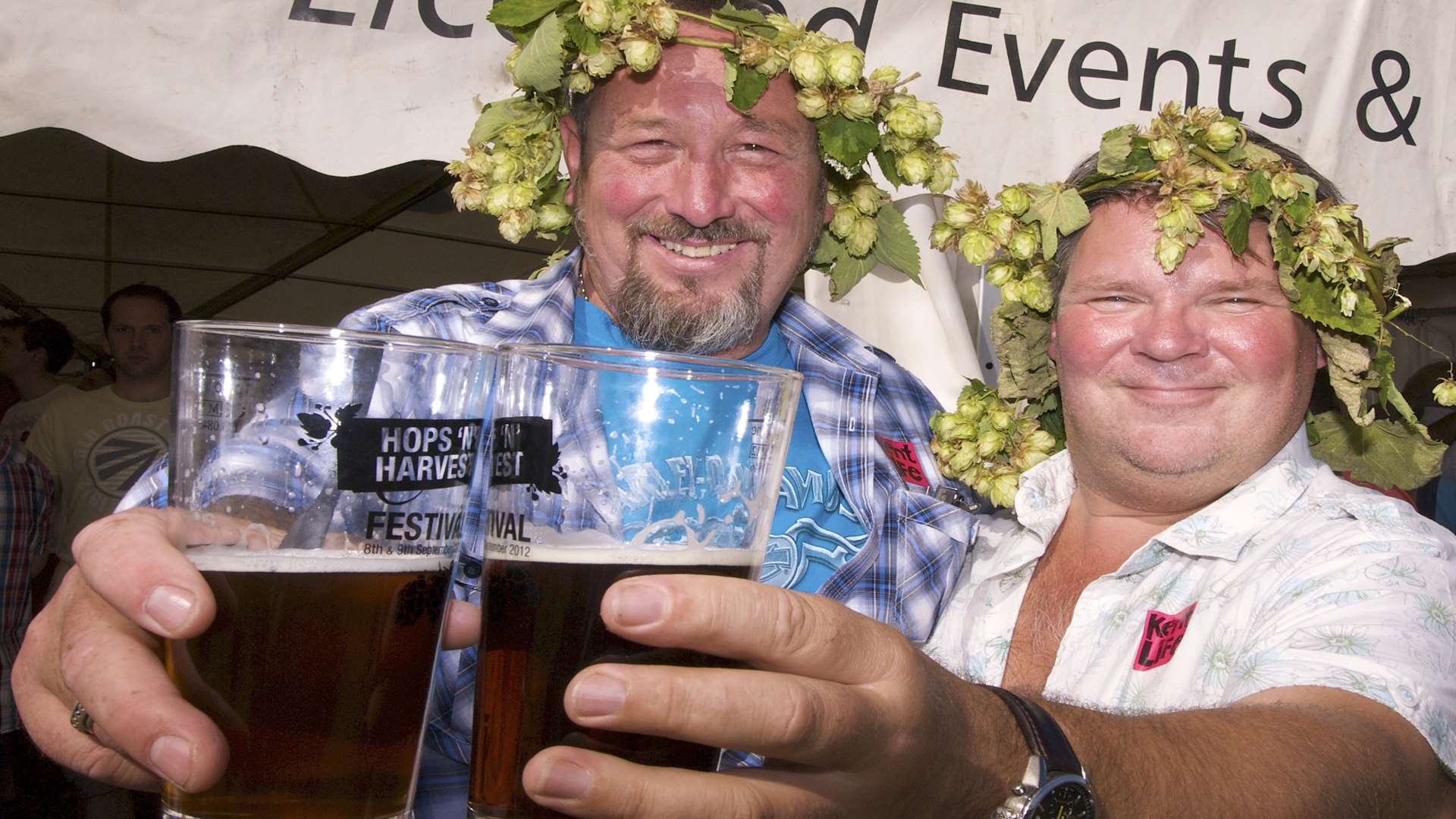 Raise at glass to the hops harvest at Kent Life