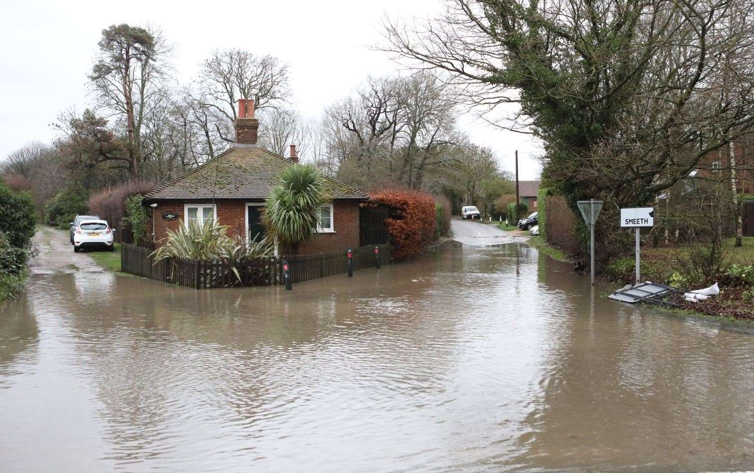Flooding in Smeeth, near Ashford Picture: UKNIP