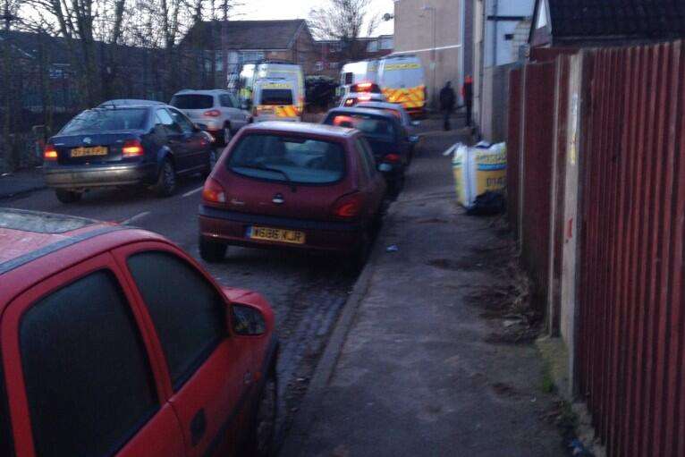 Police cars in Gravesend this morning. Picture: @Strangeways