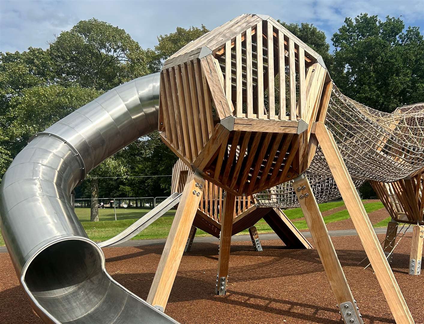 The new play equipment at the site. Picture: Ashford Borough Council