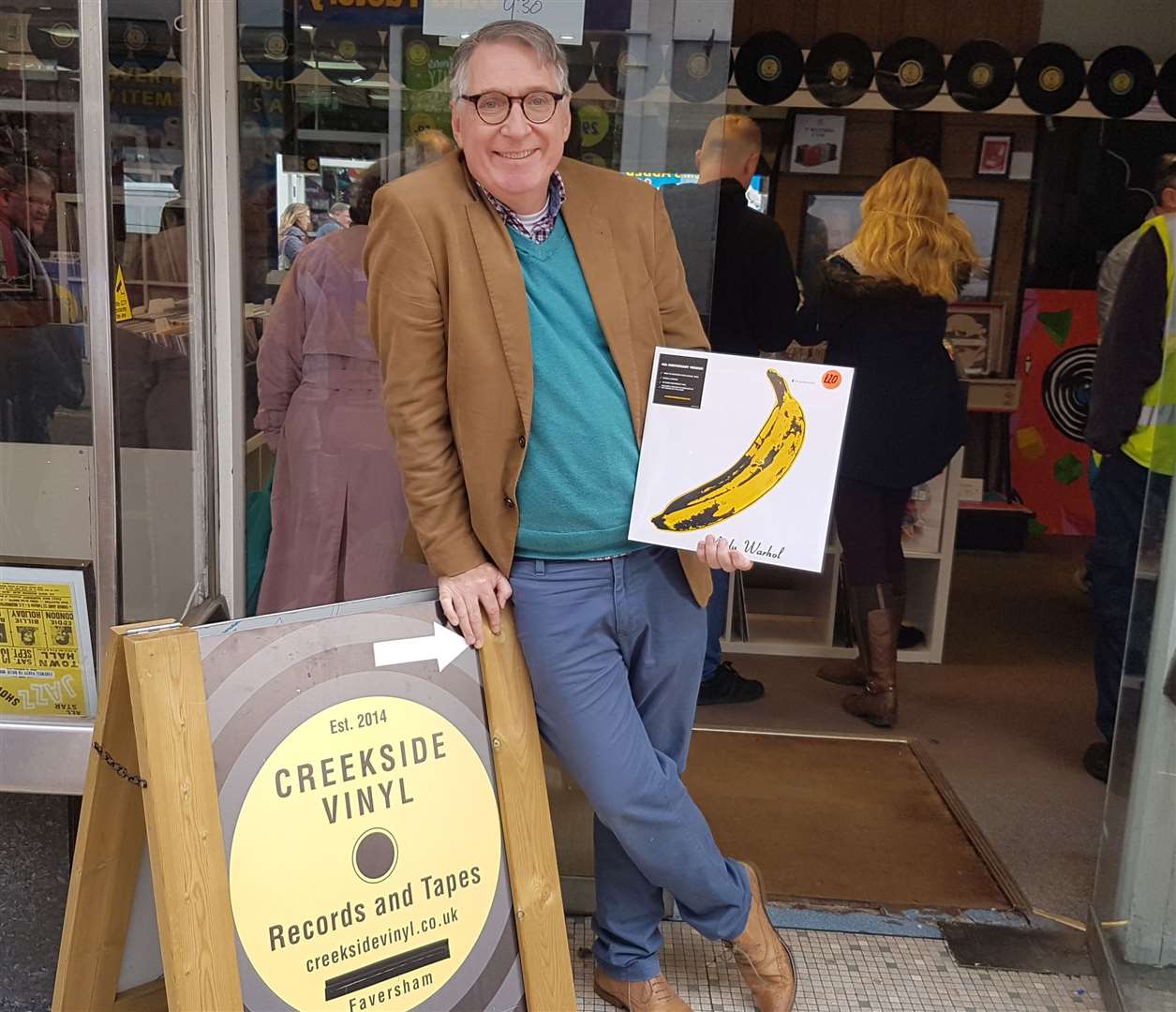 Simon Tyler, who runs Creekside Vinyl, is looking forward to welcoming back customers when safe to do so.