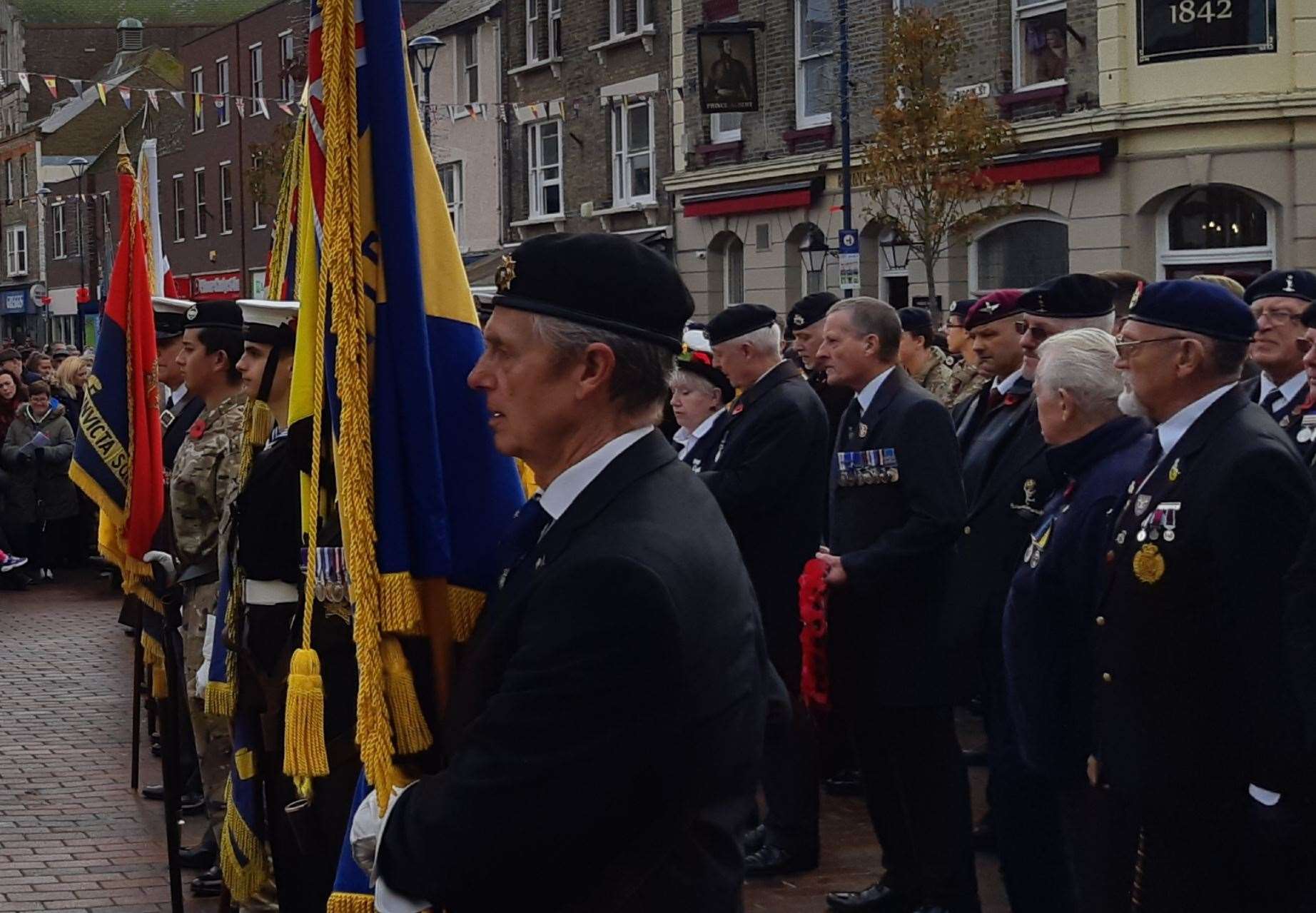 Standard bearers at last year's Dover service.