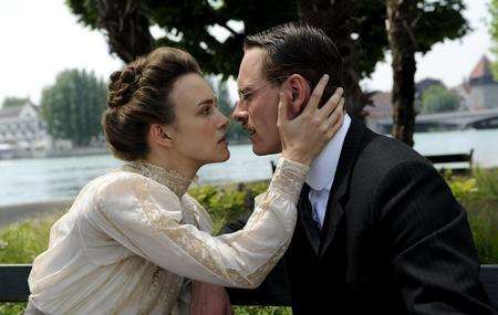 Keira Knightley as Sabina Spielrein and Michael Fassbender as Carl Jung. Picture: PA Photo/Lionsgate