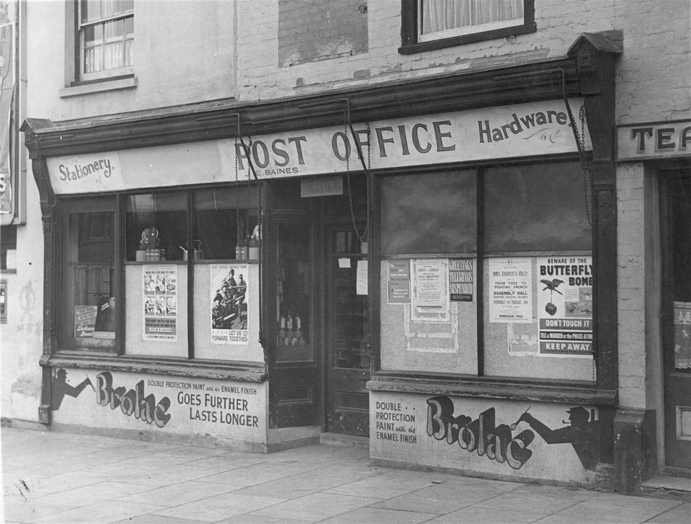 Sturry post office photographed in 1944