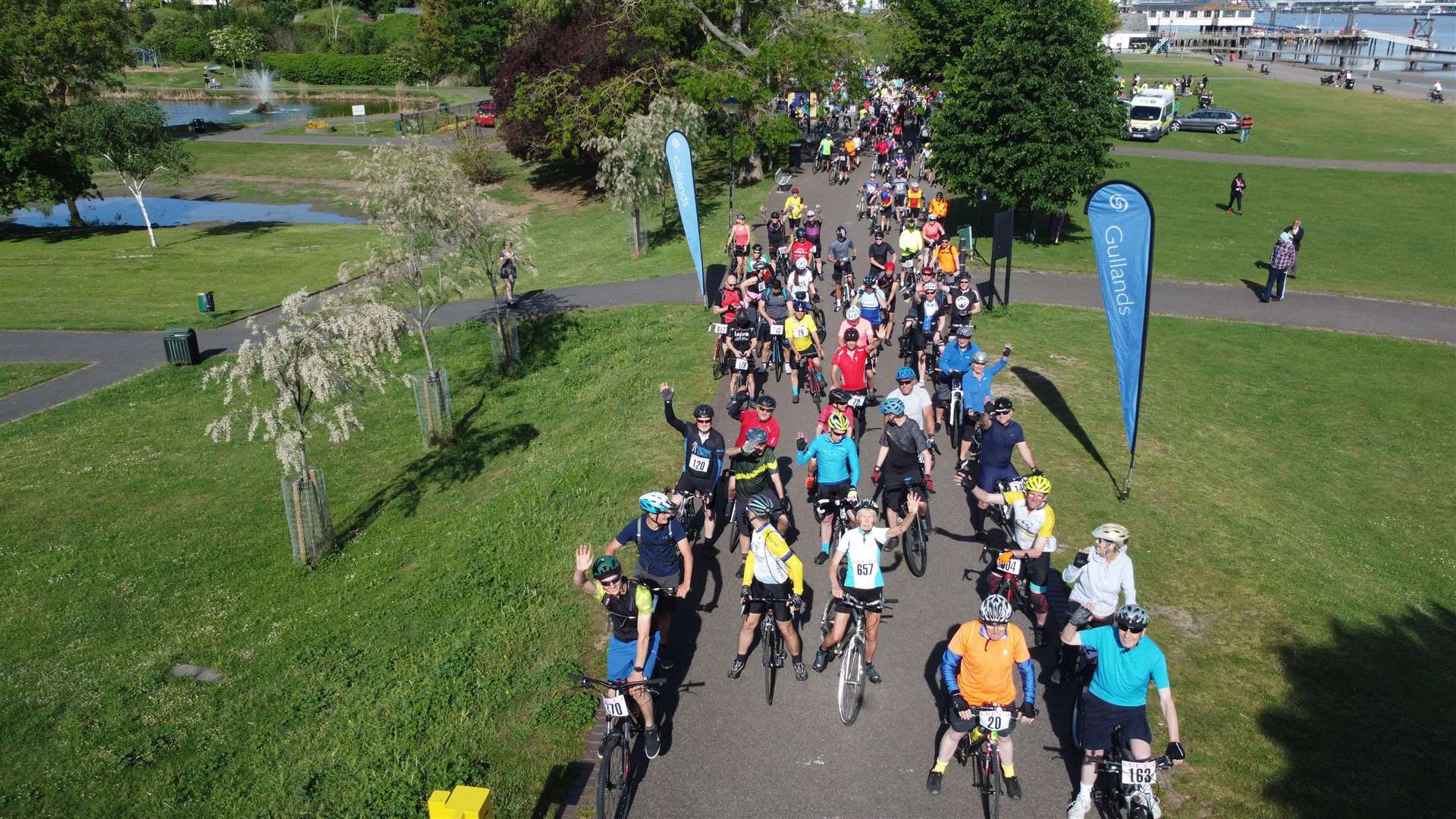 More than 440 cyclists turned out for the ride. Picture: Jason Arthur