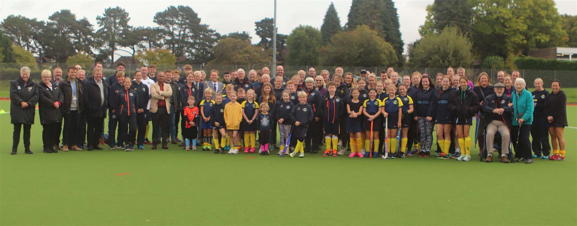 Maidstone Hockey Club celebrate the opening of their new pitch.