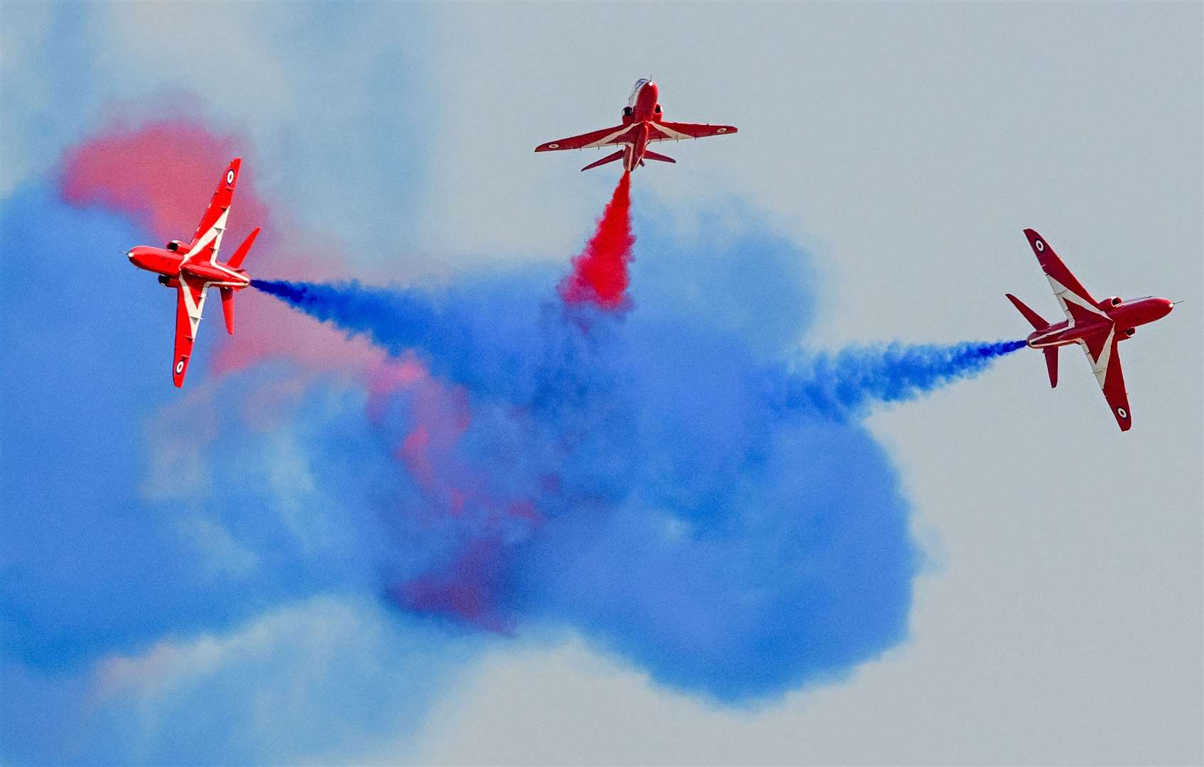 The RAF display team at the Duxford Summer Air Show, near Cambridge earlier this year. Picture: Keith Heppell