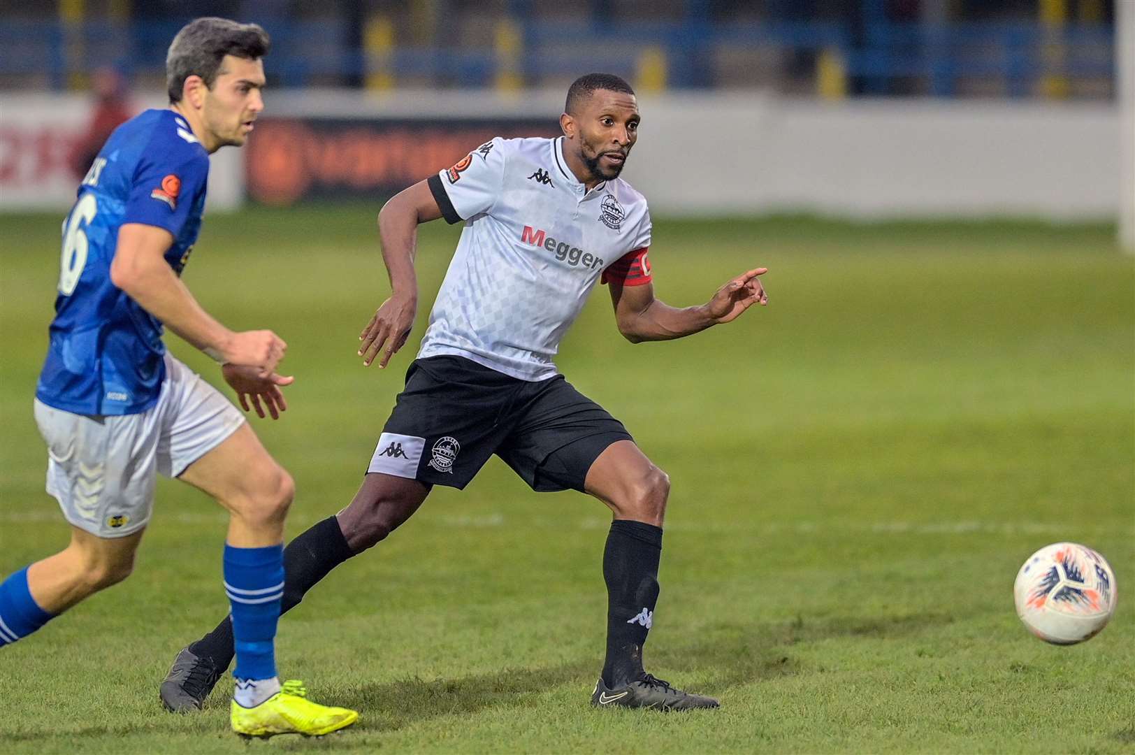 Dover's Tyrone Sterling in action in the weekend home draw with St Albans. Picture: Stuart Brock