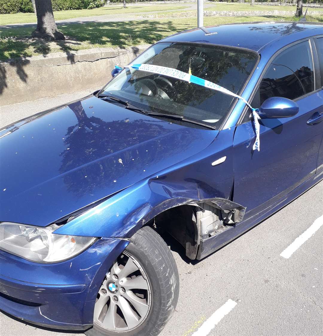 The parked car was damaged in the crash (10357397)