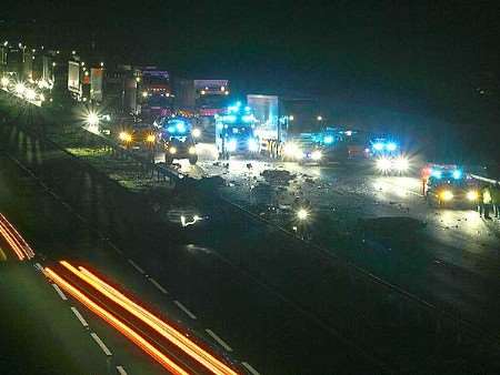 The scene of the triple death crash at Junction 3 of the M20 which prompted the launch of the campaign. Picture: Mike Mahoney