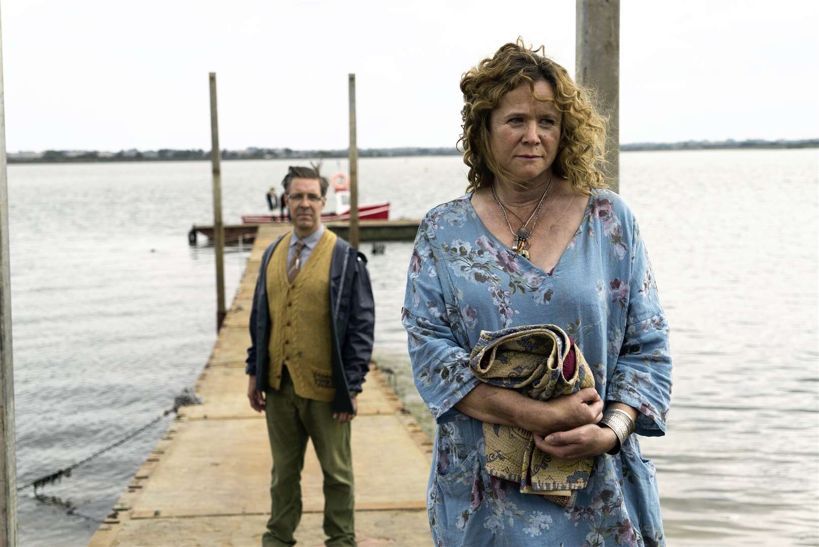 Emily Watson as Mrs Martin in The Third Day with Paddy Considine as Mr Martin. Picture: PA Photo/©Sky UK Ltd/Liam Daniel