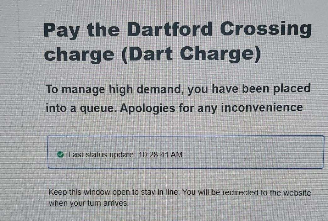 Users have continued to report problems with the Dart Charge website
