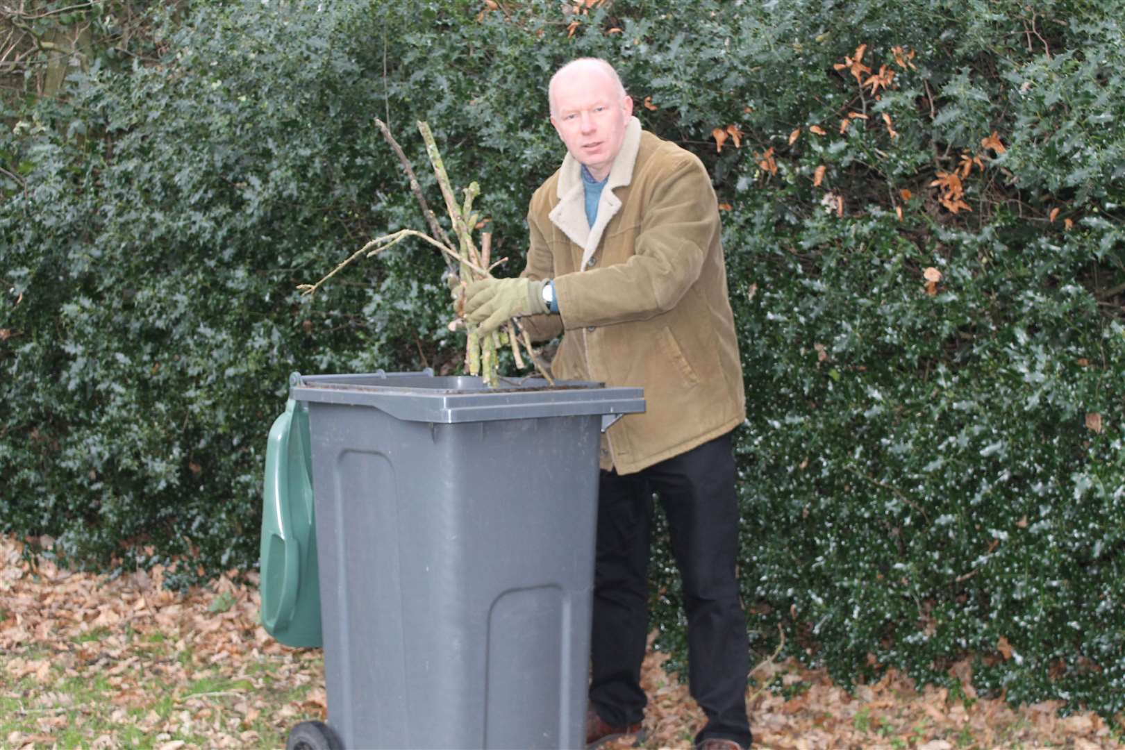 Mike Sole is worried the local authority will start charging to collect garden waste