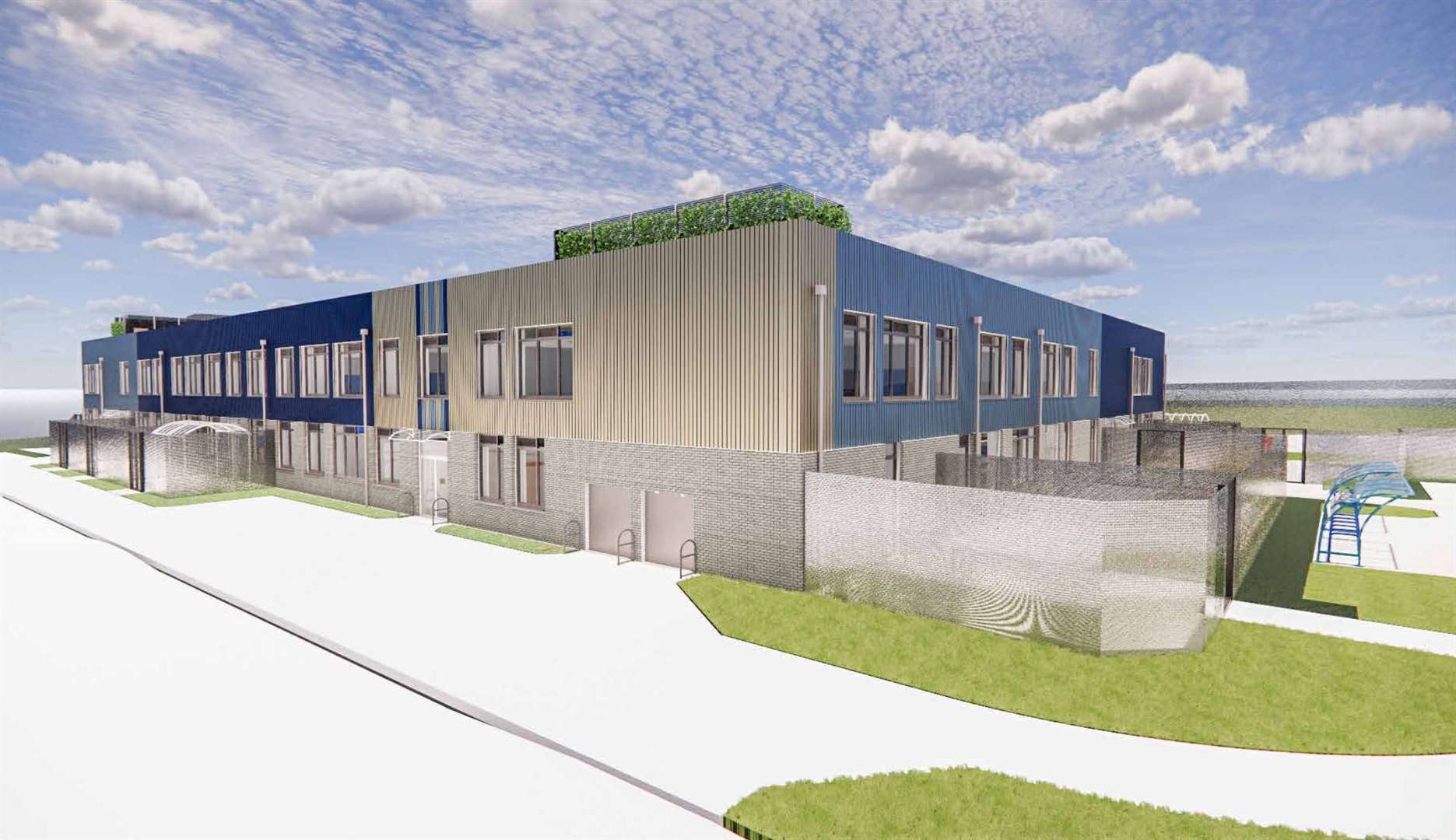 A CGI of what the new school could look like. Picture: Sulis Public Affairs