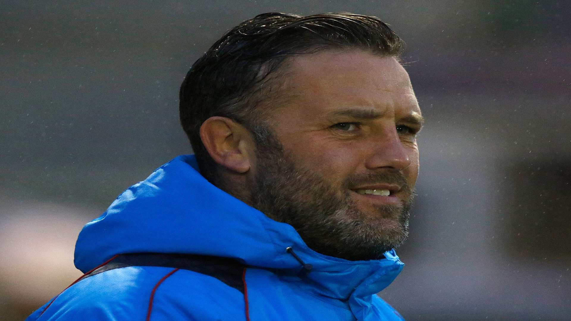 Maidstone boss Jay Saunders will be forward thinking at MK Dons on Saturday Picture: Andy Jones