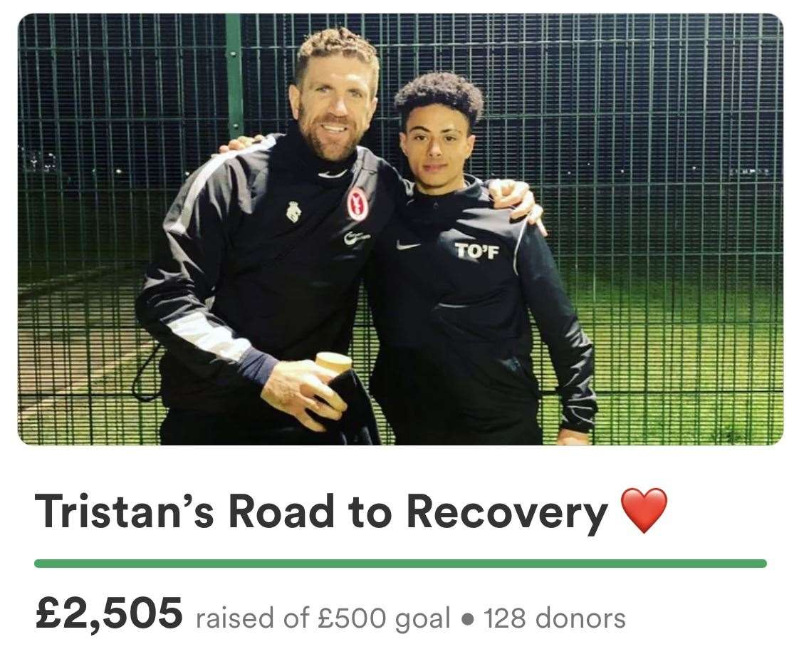 The GoFundMe page will help support Tristan's recovery