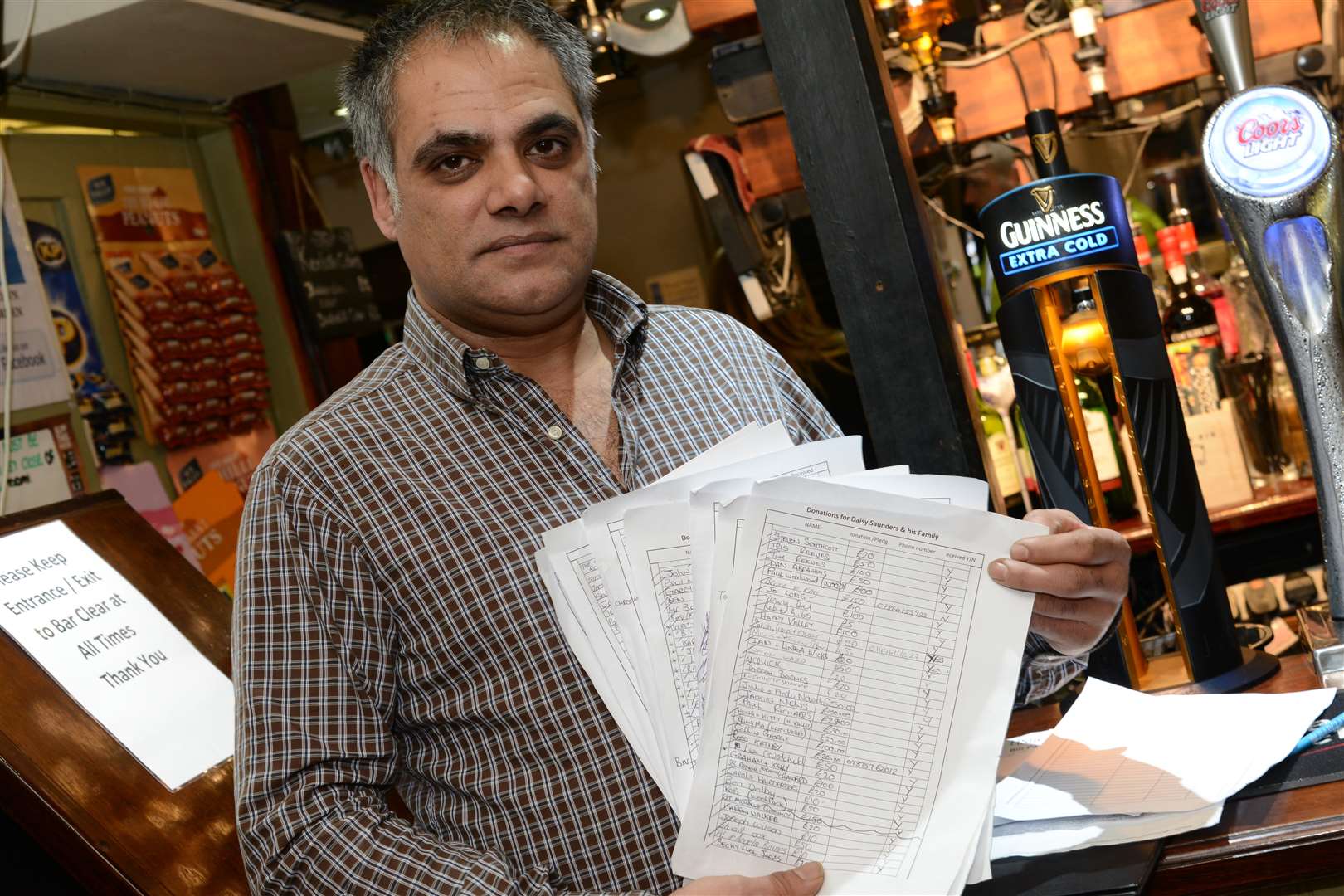 Landlord of The Crown pub, Harry Purewal