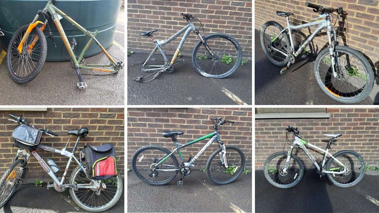The recovered bikes. Picture: Kent Police