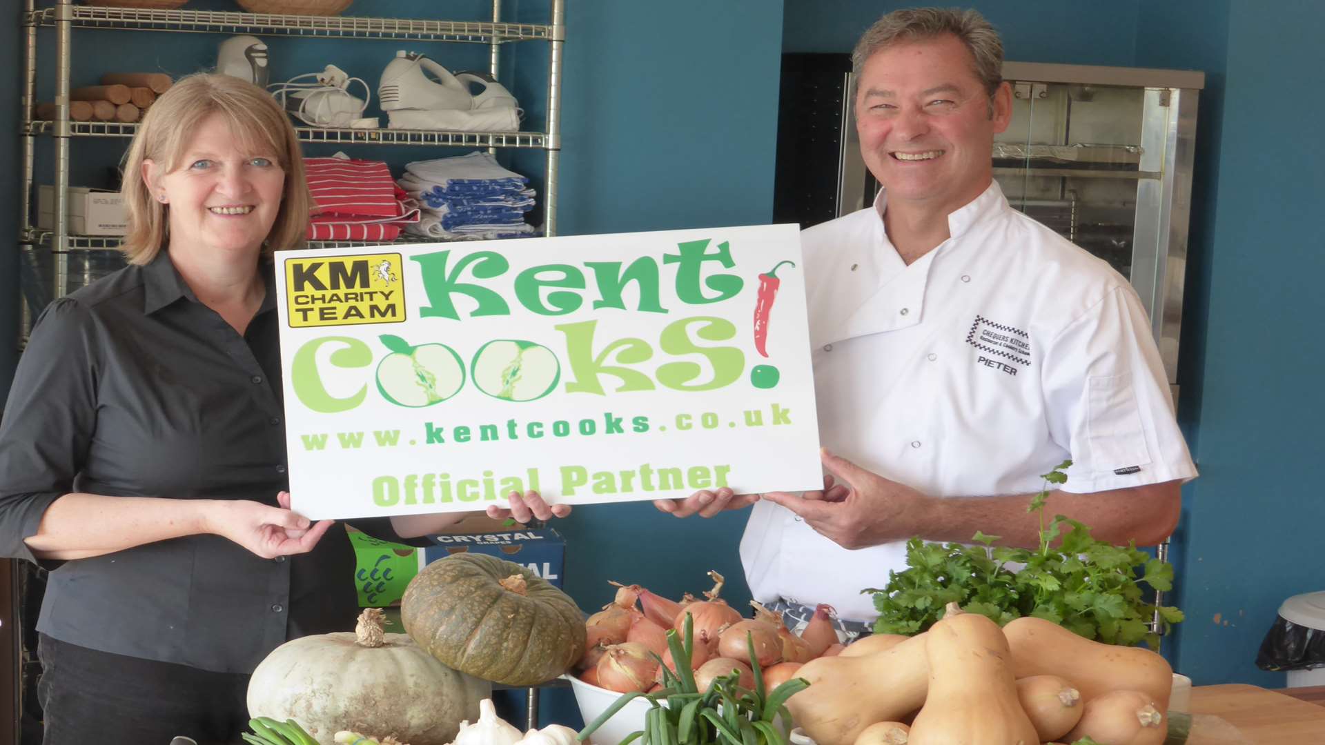 Stephanie Hayman and Pieter van Zyl of Chequers Kitchen Cookery School, Deal announce support of Kent Cooks which is now open for nominations.