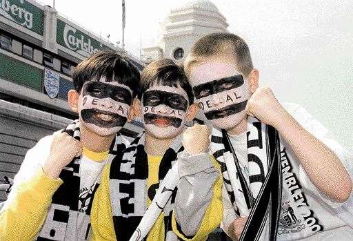 Young Deal Town fans at Wembley Picture: Paul Dennis
