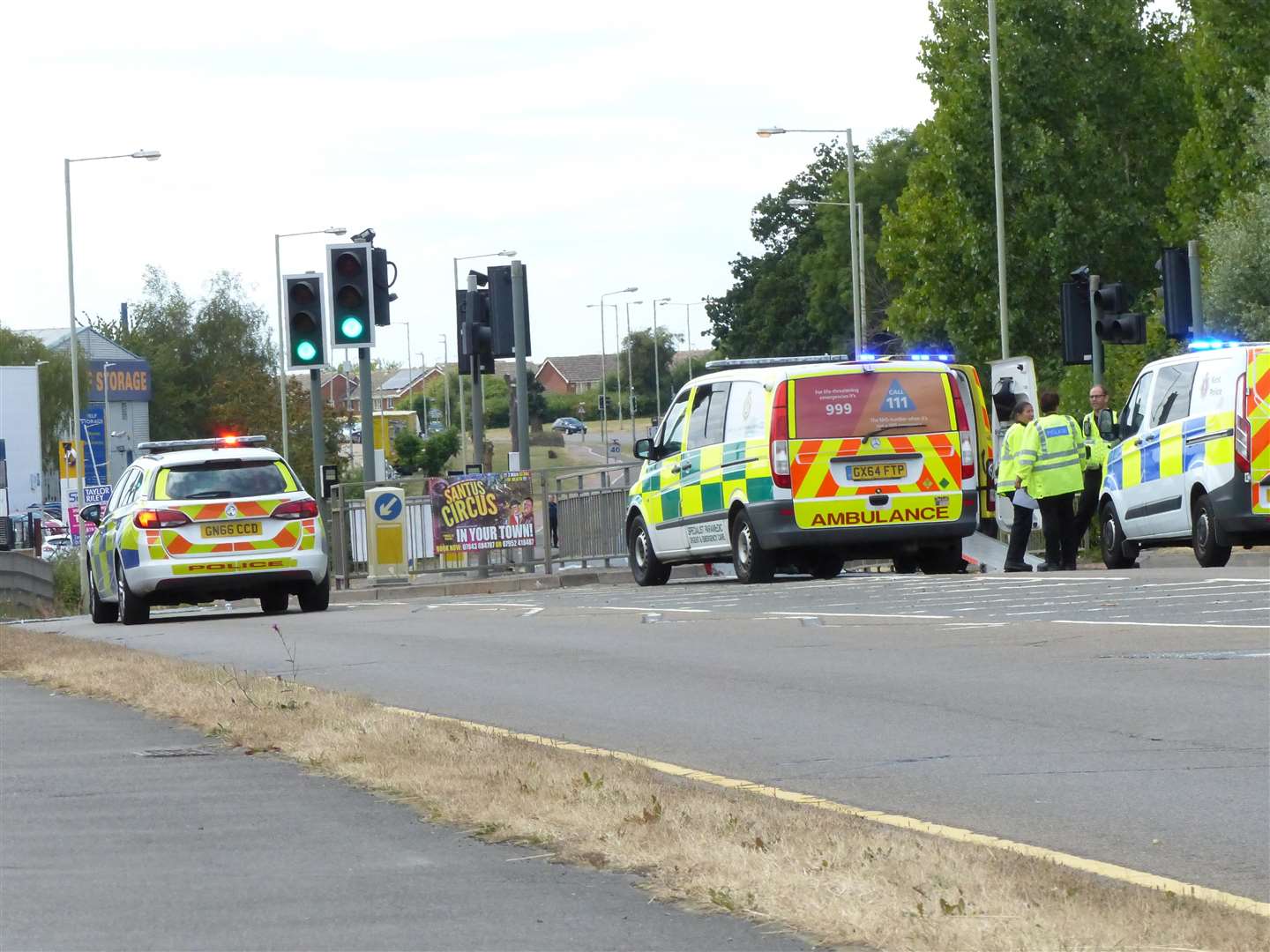 Emergency services attended the scene. Picture: Andy Clark