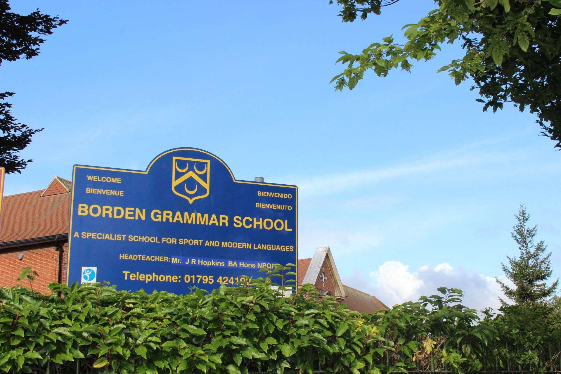 Borden Grammar School for Boys in the Avenue of Remembrance, Sittingbourne