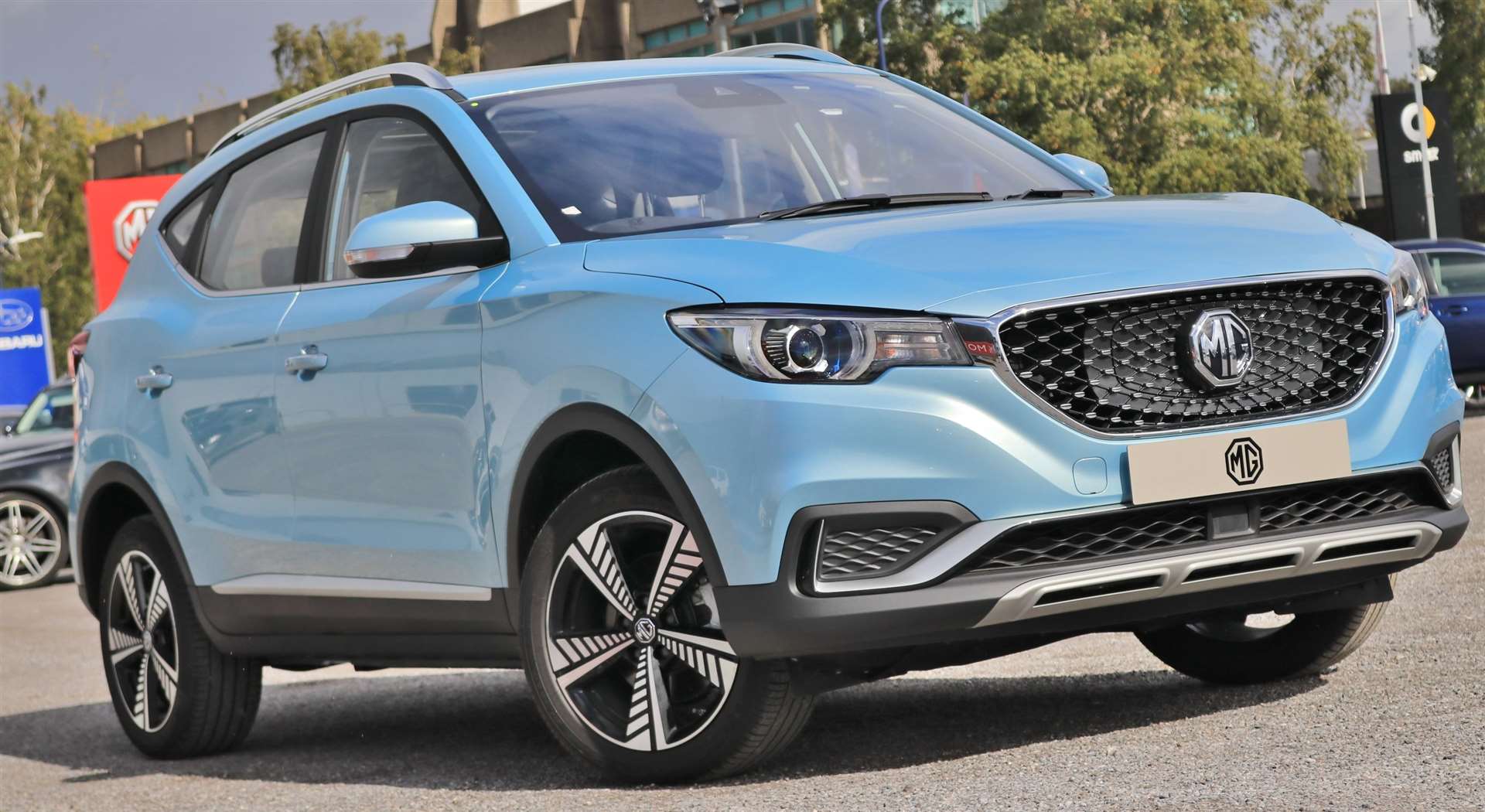 The MG ZS EV's sleek, bold design looks right at home on smart city streets or off the beaten track.