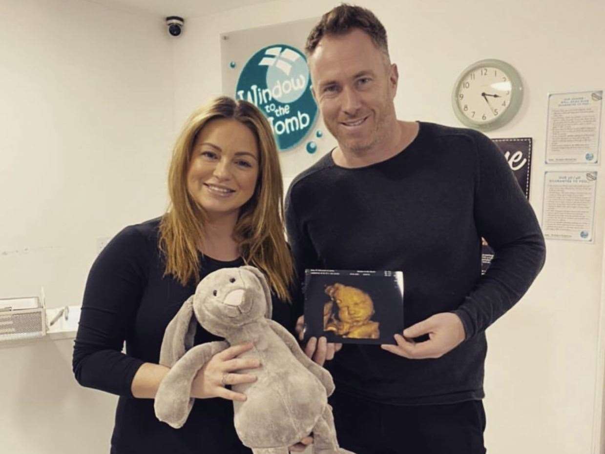 Ola and James Jordan visited Window to the Womb, Maidstone, for a 3D scan. Picture: @olajordan