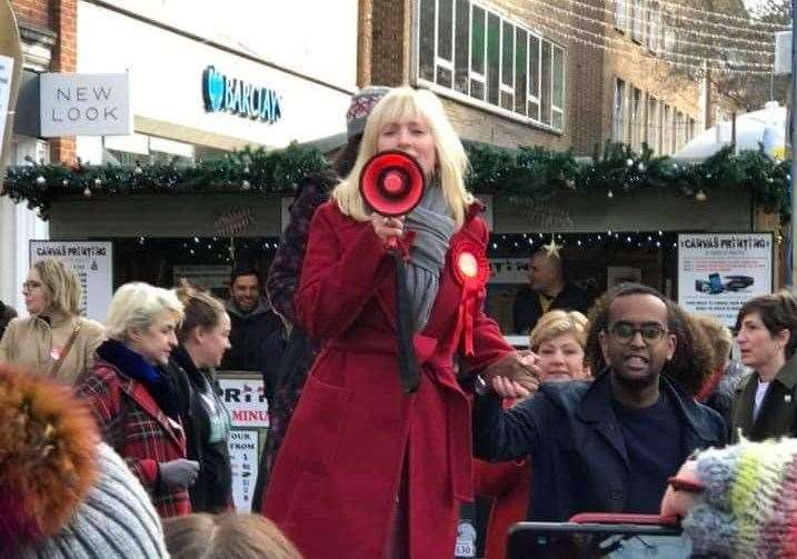 MP Rosie Duffield, pictured in Canterbury, in 2021