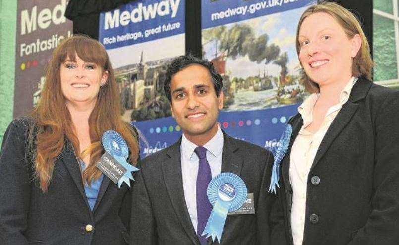 MPs Kelly Tolhurst, Rehman Chishti and Tracey Crouch