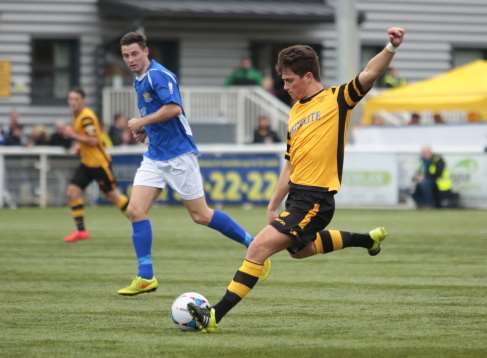 Maidstone's Jack Paxman works his magic against St Albans Picture: Martin Apps
