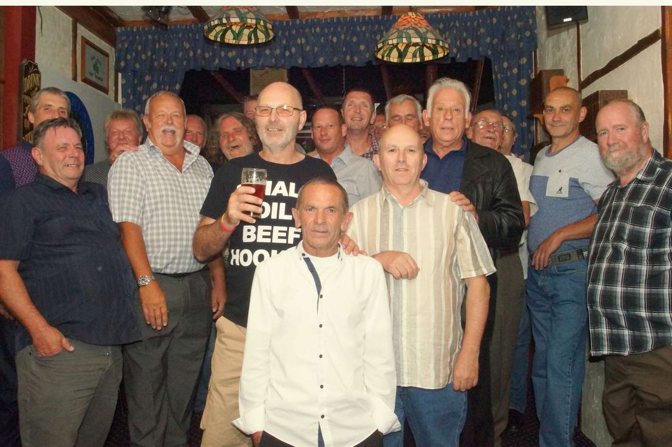 A reunion for former steel mill workers was held at the Albion pub in Blue Town