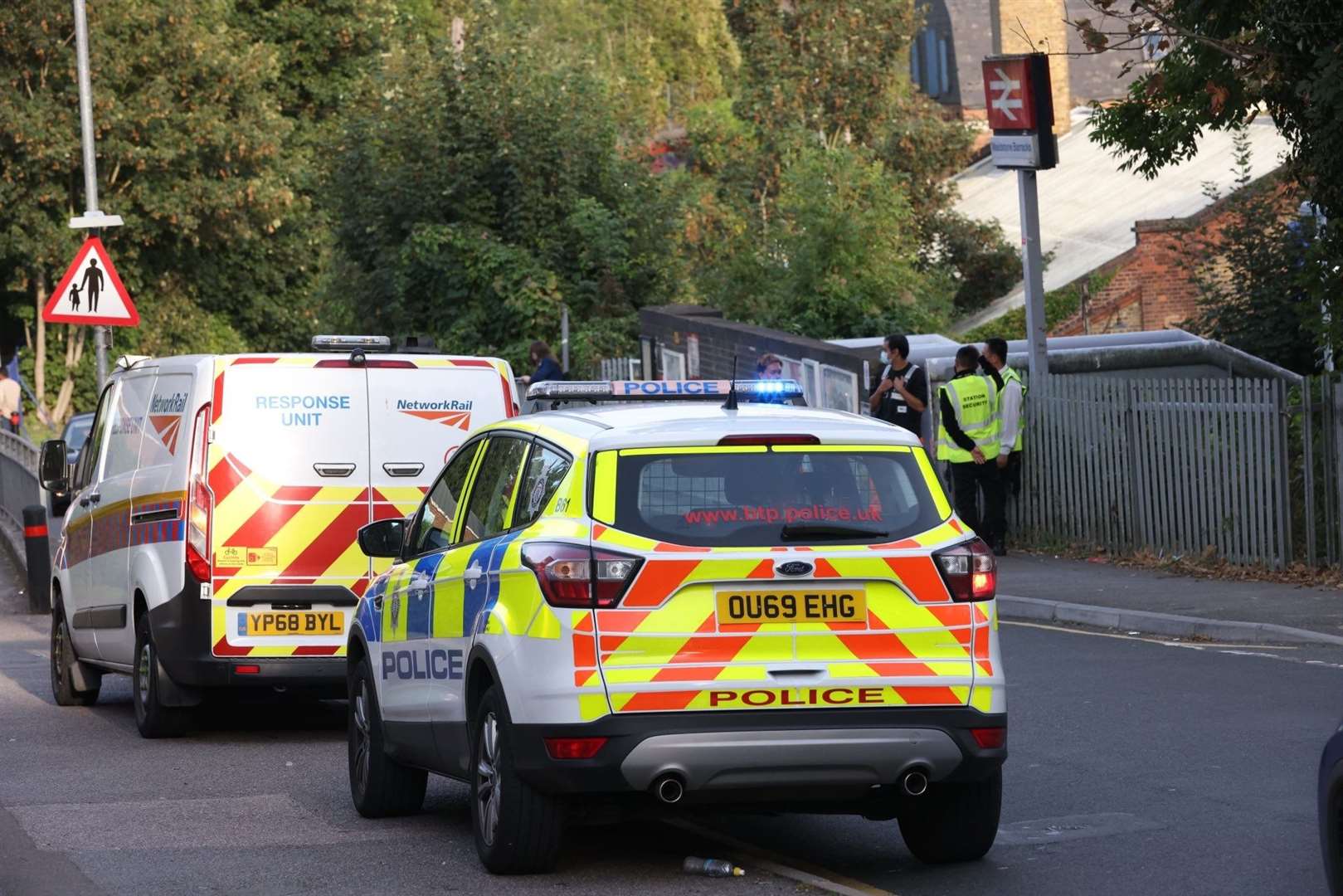 Police spotted at Maidstone Barracks this afternoon. Picture: UKNIP