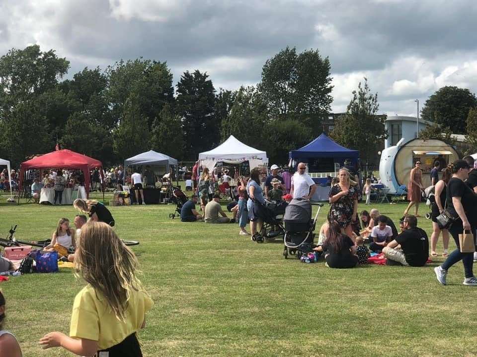 The Baytastic event on Sunday was targeted by anti-vaccine protesters