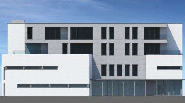 What the four-storey building which would have housed the medical centre could have looked like. Picture: Aria Group
