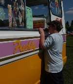 An ice cream van. Library picture - posed by model
