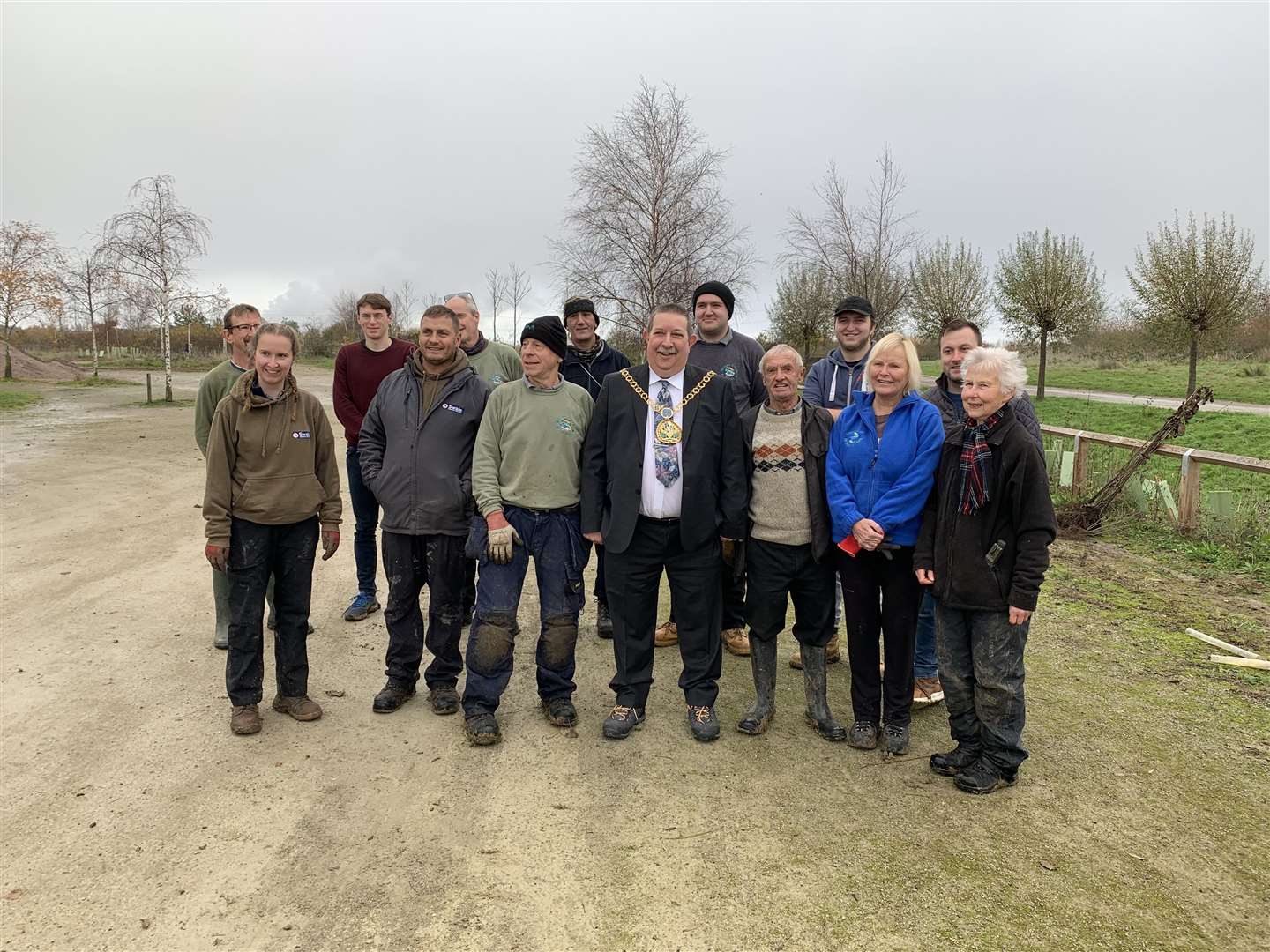 The Mayor and volunteers at Milton Creek Country Park