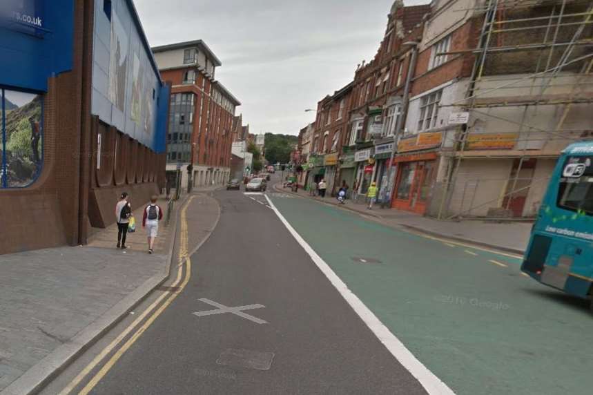 Chatham High Street and Upbury Way where a boy was subjected to a terrifying ordeal
