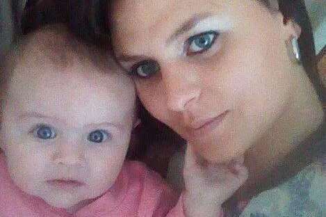 Tragic Kirsty Bowry at home with her daughter Paige
