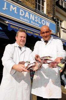 Craig Simmons and Scott Cassettari with their exotic meat.