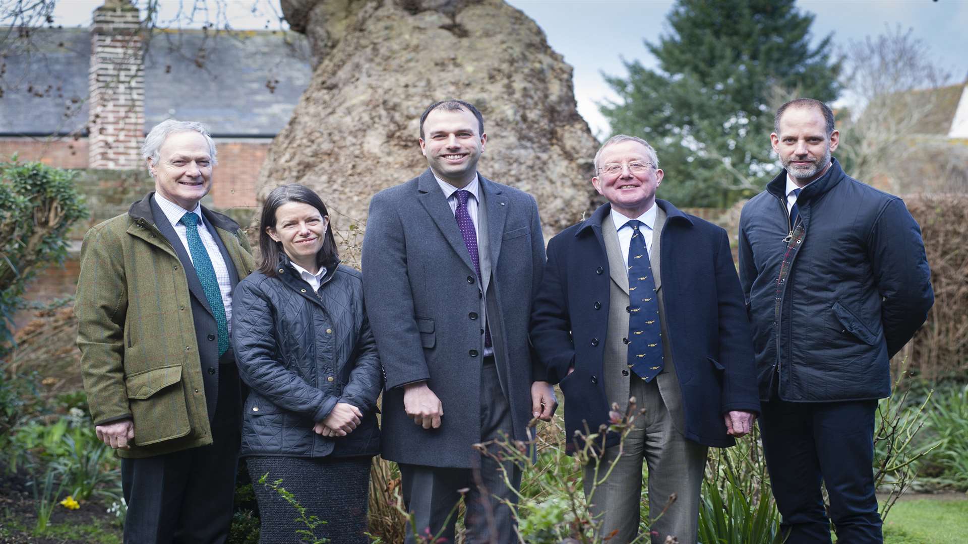 The Furley Page agriculture and rural business team, from left, David Hall, Nicola Hopper, Ethan Desai, Christopher Wacher and Jeremy Licence