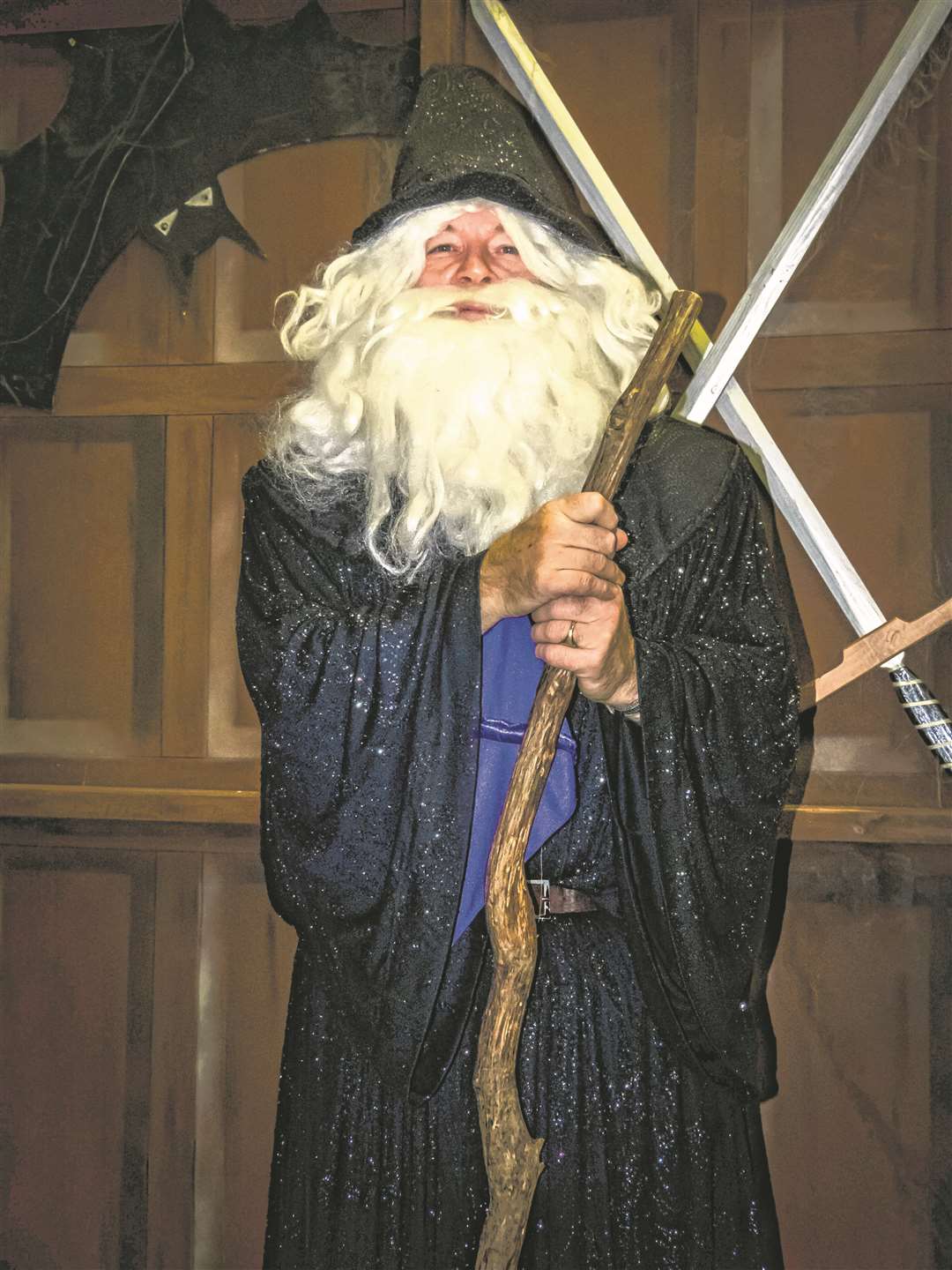 Ian Denne as Grandolph The Wizened in the hare & Hound Players' panto Beauty and the Beast