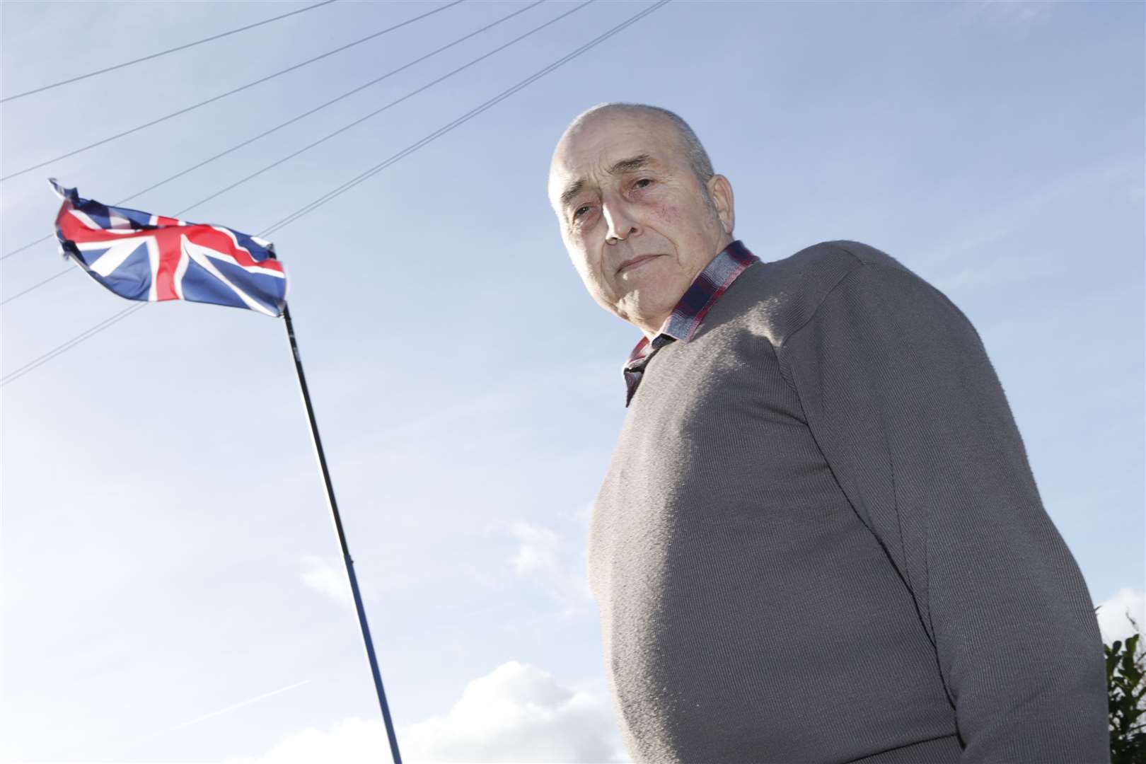 Len Carey flew the flag in honour of his Dad - who was wounded in the First World War