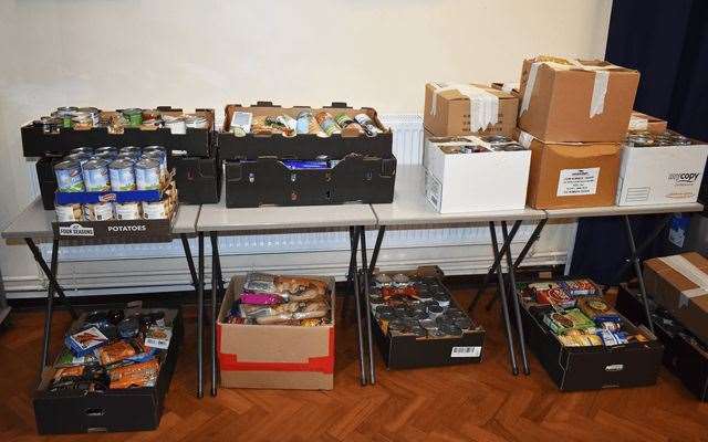 The items collected will help the charity’s food bank and day centre. Picture: Maidstone Homeless Care