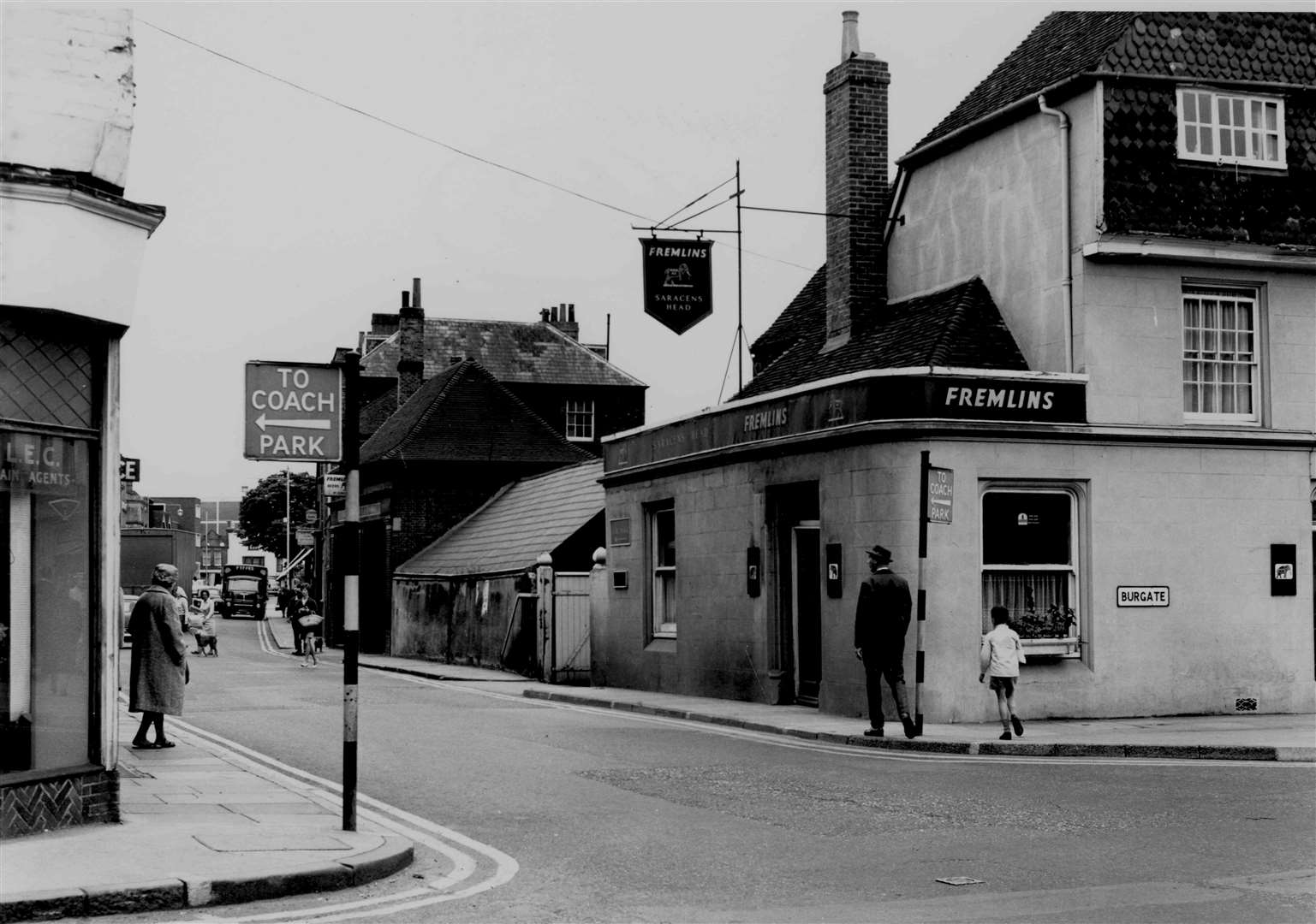 Pilch took over the Saracens Head pub on the corner of Burgate, pictured here in 1968 - a year before its demolition. File picture used in Images of Canterbury book page 22