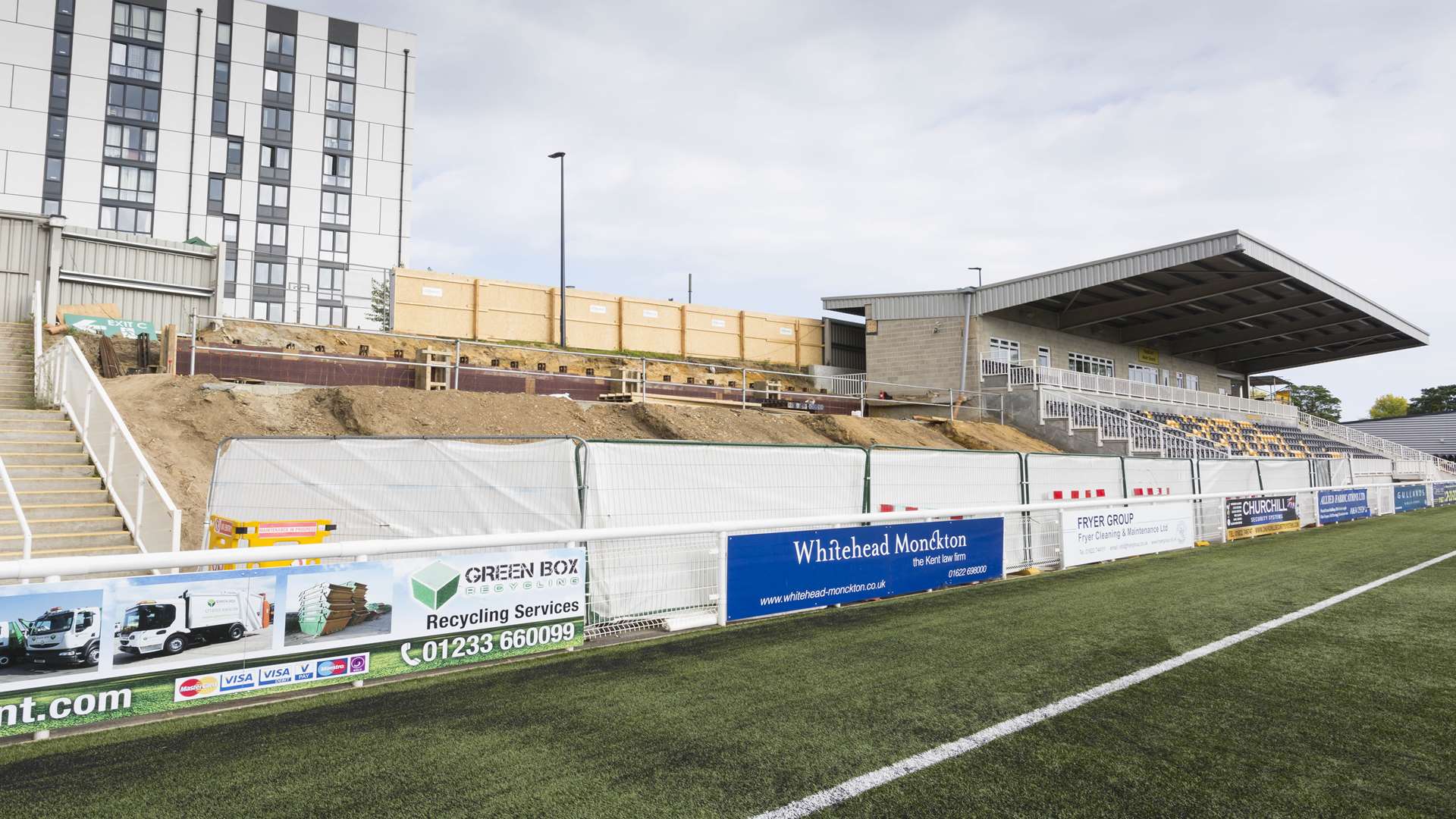 Building work is continuing at Maidstone's Gallagher Stadium Picture: Martin Apps