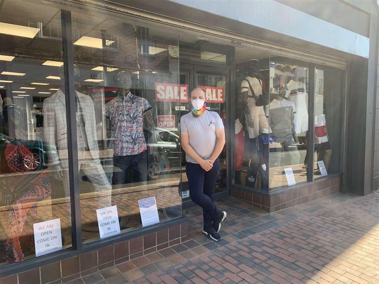 Stuart Kay, manager of Empire clothes shop, in Sittingbourne High Street
